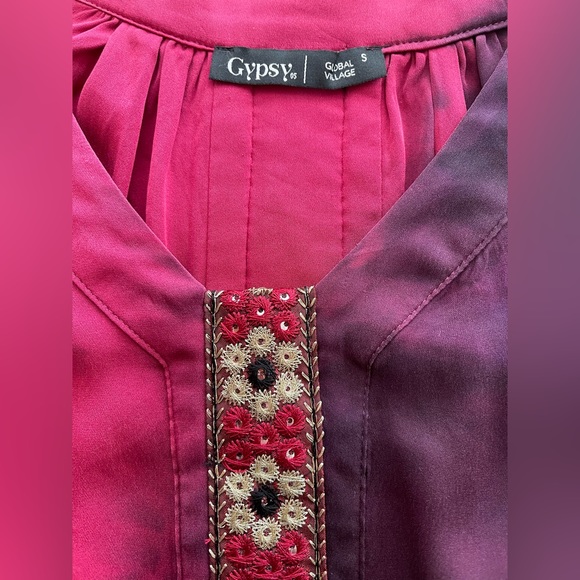 Gypsy 05 Silk Blouse with threadwork - Picture 7 of 7